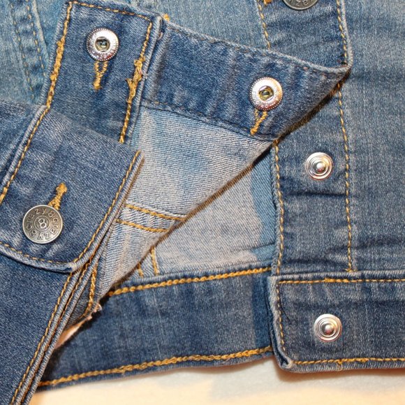 Girl's CRAZY 8 Sz 14-16 XL Denim Blue Jean Jacket - Picture 5 of 13